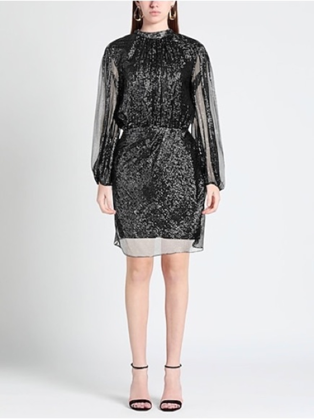 Maje Paris black metallic sheeth dress-size 42
